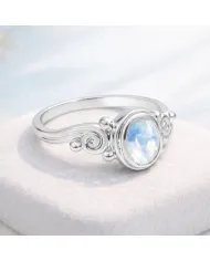 Moonstone Ring – 925 Sterling Silver Handmade Boho Gemstone Jewelry