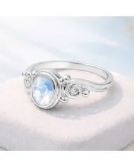 Moonstone Ring – 925 Sterling Silver Handmade Boho Gemstone Jewelry