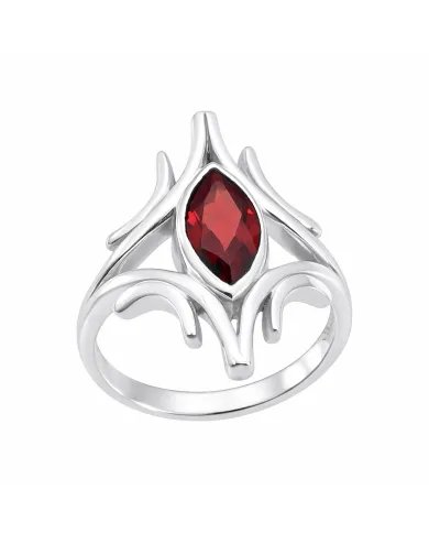 Garnet Gemstone Ring - 925 Sterling Silver Handmade Elegant Jewelry