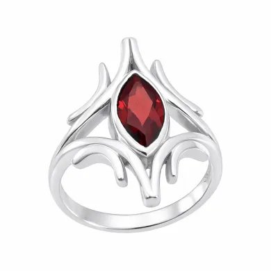 Garnet Gemstone Ring - 925 Sterling Silver Handmade Elegant Jewelry