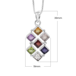 7 Chakra Pendant, 925 Silver Necklace, Yoga Meditation Necklaces, Healing Crystal Necklace, Natural Gemstones Pendant For Her