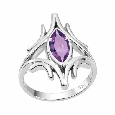 Amethyst Gemstone Ring – 925 Sterling Silver Handmade Elegant Jewelry