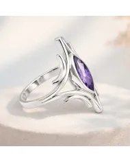 Amethyst Gemstone Ring – 925 Sterling Silver Handmade Elegant Jewelry