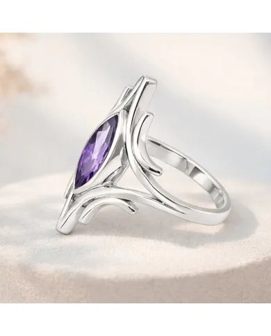 Amethyst Gemstone Ring – 925 Sterling Silver Handmade Elegant Jewelry
