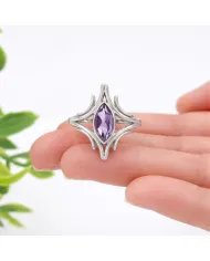 Amethyst Gemstone Ring – 925 Sterling Silver Handmade Elegant Jewelry