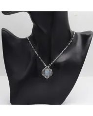 Raw Moonstone Pendant in 925 Sterling Silver – Handmade Boho Jewelry