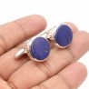 Lapis Lazuli Cufflinks, Sterling Silver Cufflinks, Groomsmen Cufflinks, Cufflinks for Men, Silver Tuxedo Studs, Wedding Cufflink