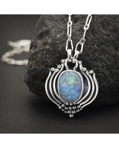 Raw Moonstone Pendant in 925 Sterling Silver – Handmade Boho Jewelry