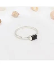 Black Onyx Ring 925 Sterling Silver Minimalist Handmade Dainty Jewelry