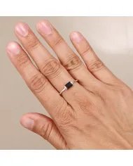 Black Onyx Ring 925 Sterling Silver Minimalist Handmade Dainty Jewelry