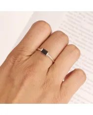 Black Onyx Ring 925 Sterling Silver Minimalist Handmade Dainty Jewelry