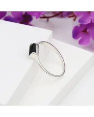 Black Onyx Ring 925 Sterling Silver Minimalist Handmade Dainty Jewelry