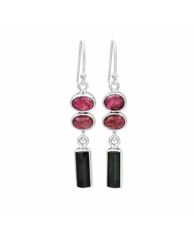 Multi Tourmaline Earrings – Handmade 925 Sterling Silver Jewelry
