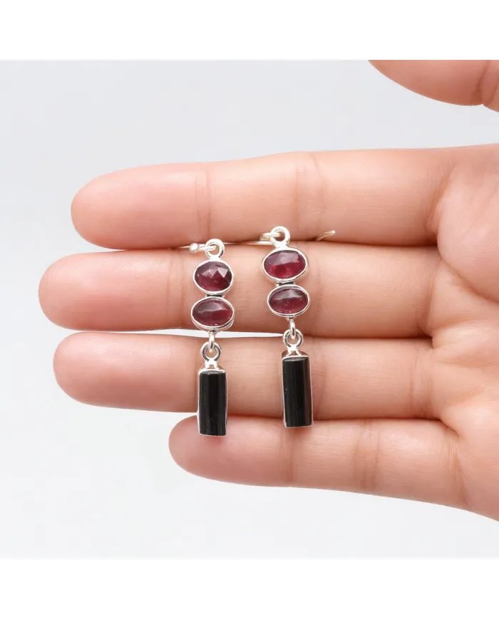 Multi Tourmaline Earrings – Handmade 925 Sterling Silver Jewelry