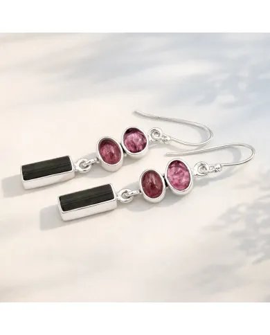 Multi Tourmaline Earrings – Handmade 925 Sterling Silver Jewelry