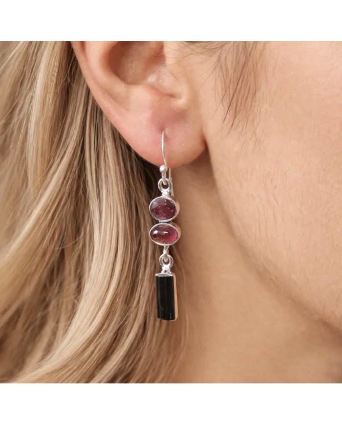 Multi Tourmaline Earrings – Handmade 925 Sterling Silver Jewelry