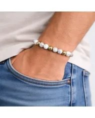 Hematite Pyrite & Howlite Beads Bracelet - Elegant Natural Stone