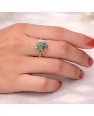 Orange Spiny Turquoise Ring - 925 Sterling Silver Gemstone Jewelry