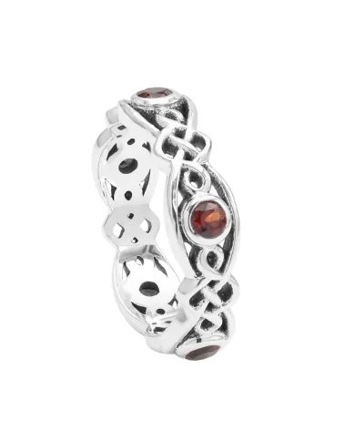 Garnet Ring - 925 Sterling Silver Minimalist Versatile Unique Jewelry