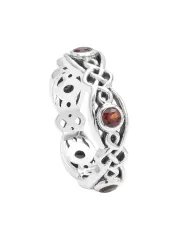 Garnet Ring - 925 Sterling Silver Minimalist Versatile Unique Jewelry