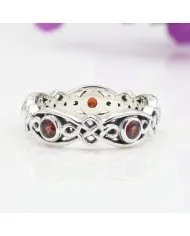 Garnet Ring - 925 Sterling Silver Minimalist Versatile Unique Jewelry