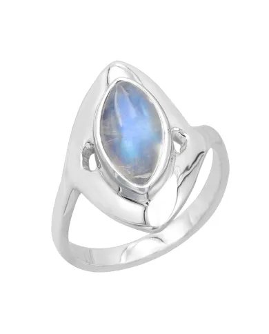Rainbow Moonstone Ring – Handmade 925 Sterling Silver Statement Jewelry