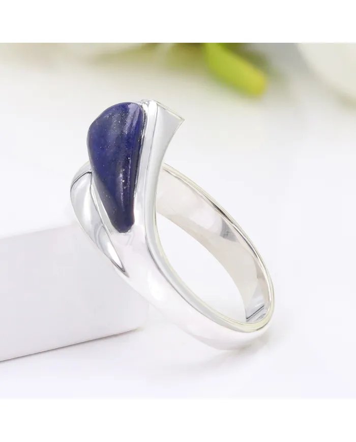 Lapis Lazuli Ring - 925 Sterling Silver Handmade Timeless Beauty Jewelry