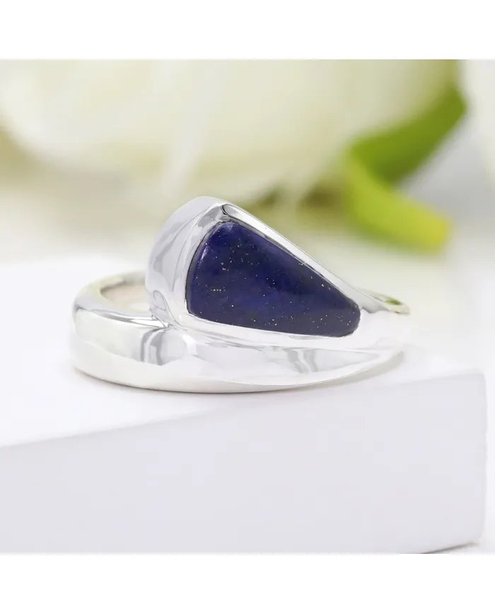 Lapis Lazuli Ring - 925 Sterling Silver Handmade Timeless Beauty Jewelry
