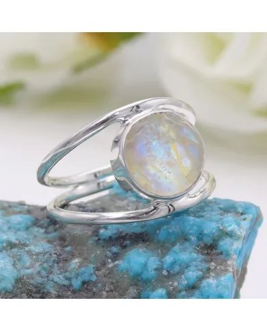 Moonstone Ring – Handmade 925 Sterling Silver Statement Ring for Women