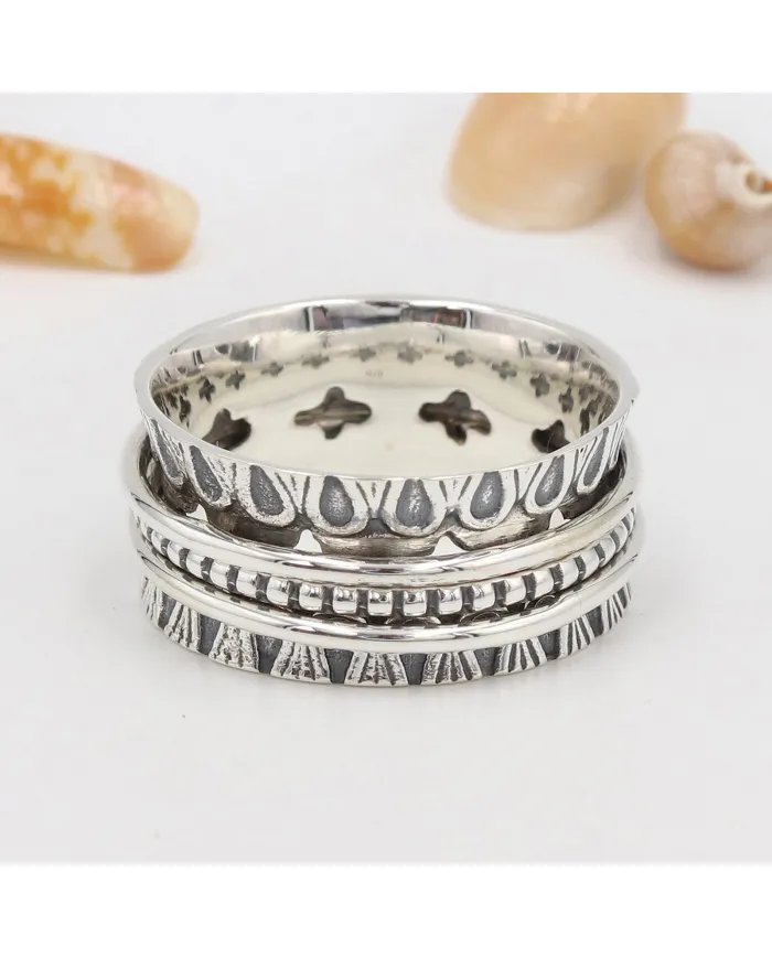 925 Sterling Silver Spinner Ring – Handmade Anxiety & Meditation Jewelry