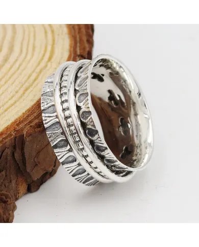 925 Sterling Silver Spinner Ring – Handmade Anxiety & Meditation Jewelry