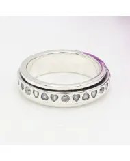 Swarovski Crystal Spinner Ring - 925 Sterling Silver Handmade Jewelry