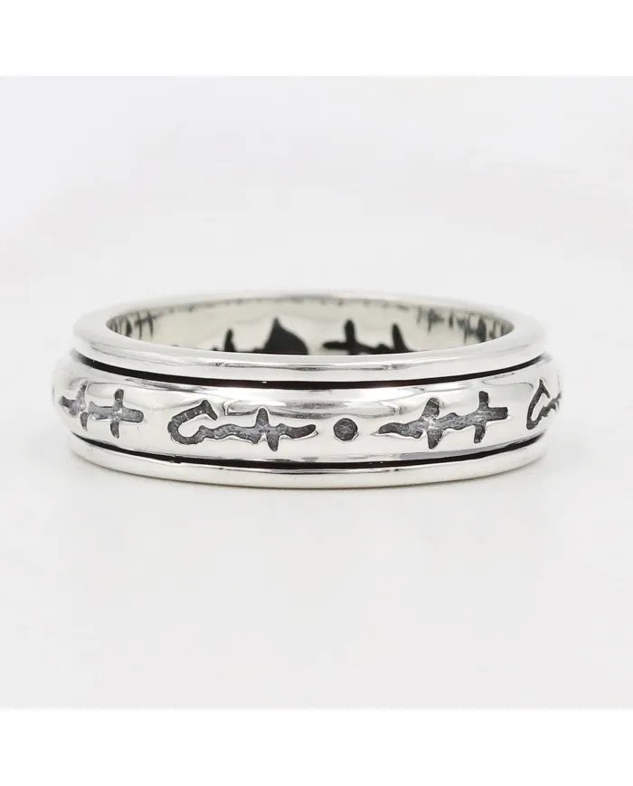 925 Sterling Silver Band Spinner Ring - Meditation Fidget & Anxiety Relief
