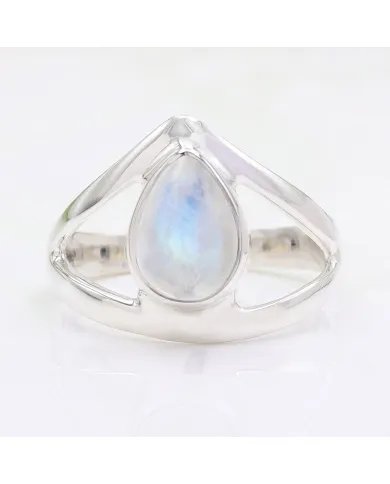 Rainbow Moonstone Ring – Handmade 925 Sterling Silver Statement Jewelry