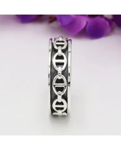 Marina Chain Spinner Ring - 925 Silver Meditation Worry & Fidget Jewelry