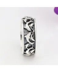 Sterling Silver Dolphin Spinner Ring - Handmade Nautical Ocean Jewelry
