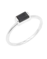 Black Onyx Ring 925 Sterling Silver Minimalist Handmade Dainty Jewelry