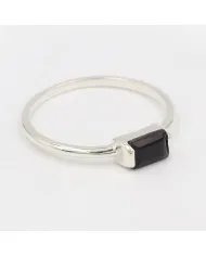 Black Onyx Ring 925 Sterling Silver Minimalist Handmade Dainty Jewelry