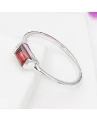 Garnet Ring 925 Sterling Silver - Minimalist Handmade Dainty Jewelry