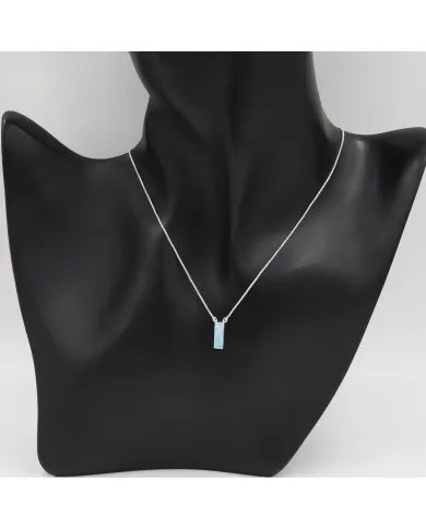 Larimar Pendant – 925 Sterling Silver Handmade Ocean Blue Gemstone
