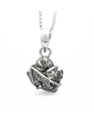 Raw Meteorite Pendant Necklace, 925 Sterling Silver Celestial Jewelry