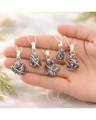 Raw Meteorite Pendant – 925 Sterling Silver Handmade Unisex Jewelry