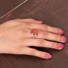 Natural Carnelian Ring for Women, Engagement Ring, Dainty Handmade Ring, Statement Ring, Love Promise Ring, July Birthstone Ring