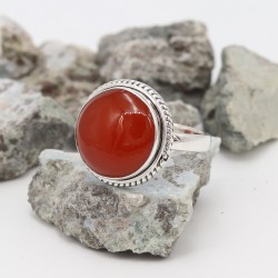 Natural Carnelian Ring for Women, Engagement Ring, Dainty Handmade Ring, Statement Ring, Love Promise Ring, July Birthstone Ring