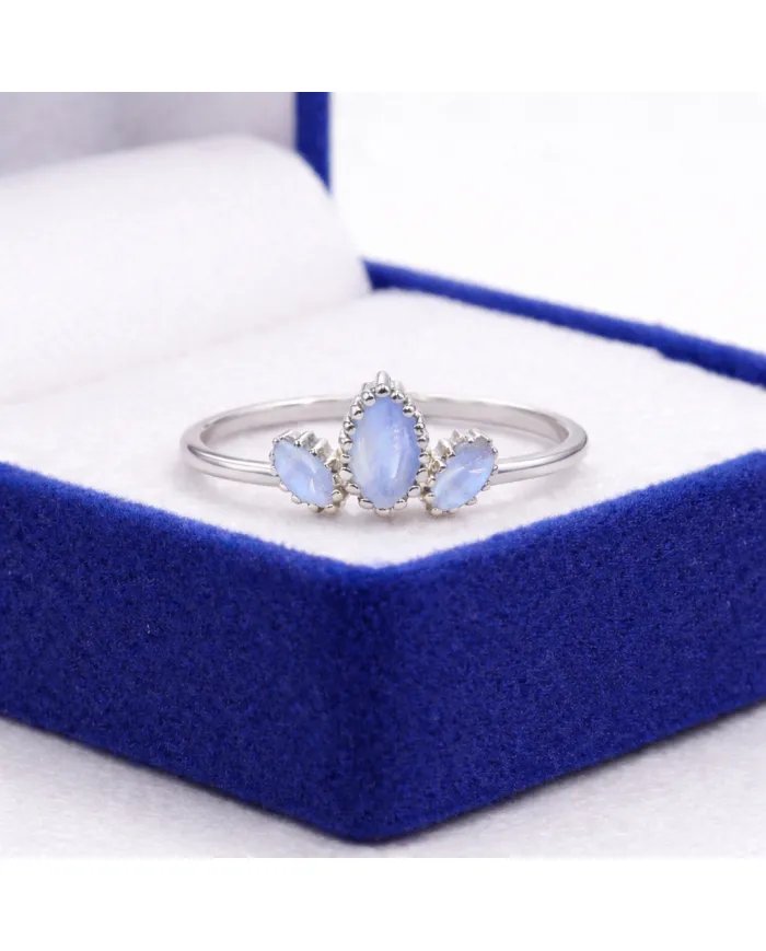 Moonstone Ring – 925 Sterling Silver Handmade Dainty Stackable Jewelry