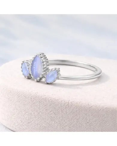 Moonstone Ring – 925 Sterling Silver Handmade Dainty Stackable Jewelry