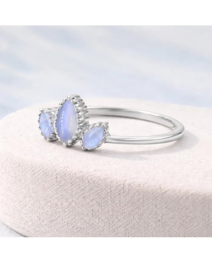 Moonstone Ring – 925 Sterling Silver Handmade Dainty Stackable Jewelry
