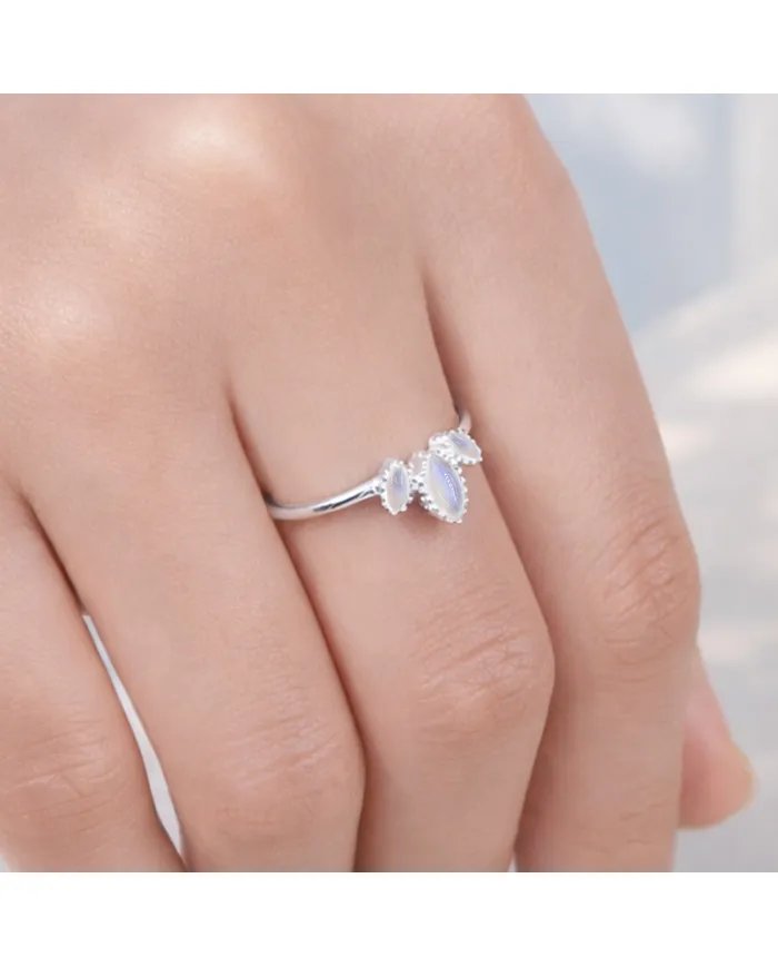 Moonstone Ring – 925 Sterling Silver Handmade Dainty Stackable Jewelry
