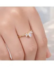 Moonstone Ring | Handmade Gold-Plated 925 Sterling Silver Jewelry