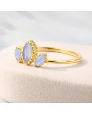 Moonstone Ring | Handmade Gold-Plated 925 Sterling Silver Jewelry
